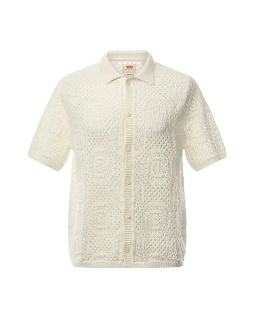 Camisa Levi´s de manga corta de crochet para hombre, estilo jersey.