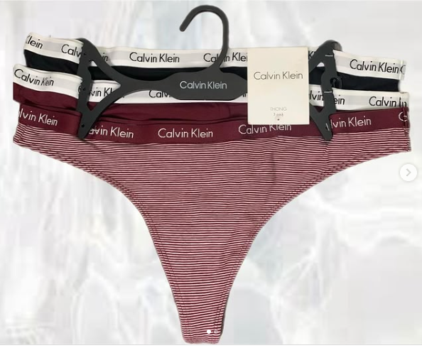 Panties Pack x3 Algodón Tanga Mujer Calvin Klein